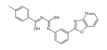 4-methyl-N-[[3-([1,3]oxazolo[4,5-b]pyridin-2-yl)phenyl]carbamothioyl]benzamide结构式