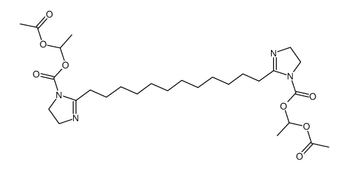 1,12-bis[N,N'-((1-acetoxyethoxy)carbonyl)imidazolin-2-yl]dodecane Structure