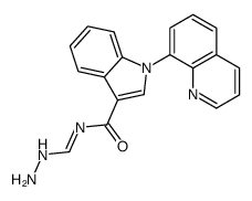 N-(hydrazinylmethylidene)-1-quinolin-8-ylindole-3-carboxamide结构式