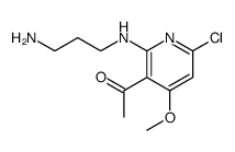 1-[2-(3-aminopropylamino)-6-chloro-4-methoxypyridin-3-yl]ethanone结构式