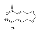 6-nitro-1,3-benzodioxole-5-carboxamide Structure