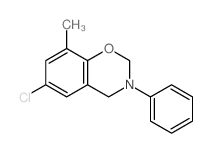 2H-1,3-Benzoxazine,6-chloro-3,4-dihydro-8-methyl-3-phenyl- Structure