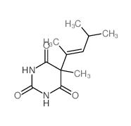 5-methyl-5-[(E)-4-methylpent-2-en-2-yl]-1,3-diazinane-2,4,6-trione Structure