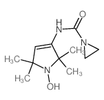 1H-Pyrrol-1-yloxy,3-[(1-aziridinylcarbonyl)amino]-2,5-dihydro-2,2,5,5-tetramethyl- (9CI)结构式