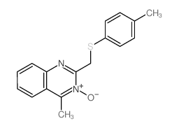 Quinazoline, 4-methyl-2-(((4-methylphenyl)thio)methyl)-, 3-oxide Structure