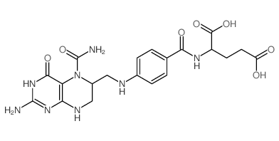 2-[[4-[(2-amino-5-carbamoyl-4-oxo-1,6,7,8-tetrahydropteridin-6-yl)methylamino]benzoyl]amino]pentanedioic acid Structure