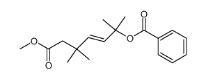 (E)-7-methoxy-2,5,5-trimethyl-7-oxohept-3-en-2-yl benzoate Structure