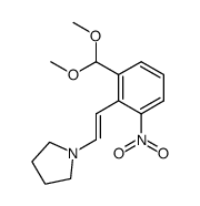 3-nitro-2-[2-(1-pyrrolidinyl)ethenyl]benzaldehyde dimethyl acetal Structure