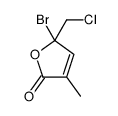 5-bromo-5-(chloromethyl)-3-methylfuran-2-one结构式