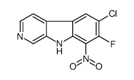 6-chloro-7-fluoro-8-nitro-9H-pyrido[3,4-b]indole结构式