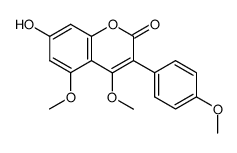 7-hydroxy-4,5-dimethoxy-3-(4'-methoxyphenyl)coumarin Structure