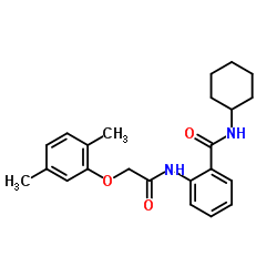 N-Cyclohexyl-2-{[(2,5-dimethylphenoxy)acetyl]amino}benzamide结构式