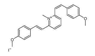 2,6-bis[2-(4-methoxyphenyl)ethenyl]-1-methylpyridin-1-ium,iodide Structure