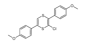 3-chloro-2,5-bis(4-methoxyphenyl)-1,4-dithiine结构式