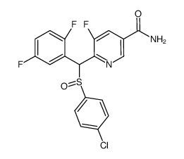 6-(4-chlorophenylsulfinyl)(2,5-difluorophenyl)methyl-5-fluoronicotinamide Structure