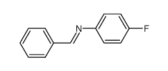 (E)-N-BENZYLIDENE-4-FLUOROANILINE结构式