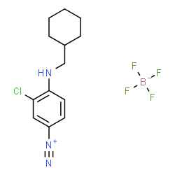 3-chloro-4-cyclohexylmethylaminobenzenediazonium tetrafluoroborate结构式
