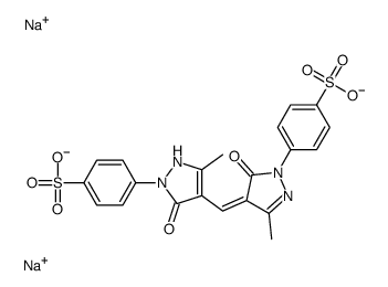 disodium p-[4,5-dihydro-4-[[5-hydroxy-3-methyl-1-(4-sulphonatophenyl)-1H-pyrazol-4-yl]methylene]-3-methyl-5-oxo-1H-pyrazol-1-yl]benzenesulphonate结构式