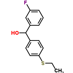 4-(ETHYLTHIO)-3'-FLUOROBENZHYDROL结构式