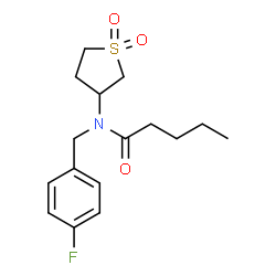 N-(1,1-dioxidotetrahydrothiophen-3-yl)-N-(4-fluorobenzyl)pentanamide Structure