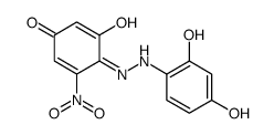 4-[(2,4-dihydroxyphenyl)hydrazinylidene]-3-hydroxy-5-nitrocyclohexa-2,5-dien-1-one Structure