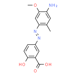 5-[(4-amino-5-methoxy-2-tolyl)azo]salicylic acid结构式