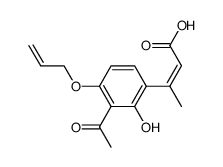 3-acetyl-4-(allyloxy)-β-methylcoumarinic acid结构式