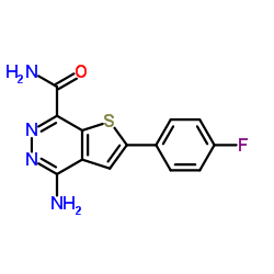 4-Amino-2-(4-fluorophenyl)thieno[2,3-d]pyridazine-7-carboxamide Structure