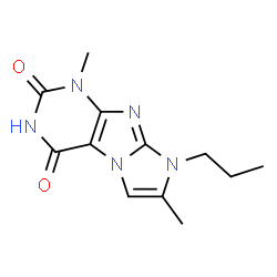 2,7-Dimethyl-1-propyl-1H,7H-1,3a,5,7,8-pentaaza-cyclopenta[a]indene-4,6-dione picture