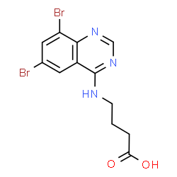 4-(6,8-DIBROMO-QUINAZOLIN-4-YLAMINO)-BUTYRIC ACID structure