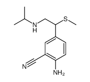 2-amino-5-[1-methylsulfanyl-2-(propan-2-ylamino)ethyl]benzonitrile结构式