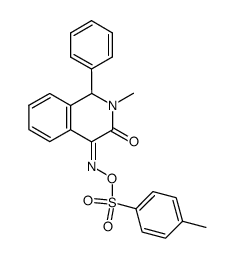 (Z)-1-phenyl-2-methyl-4-(tosyloxyimino)-1,3-dihydro-3(2H)-isoquinolinone结构式