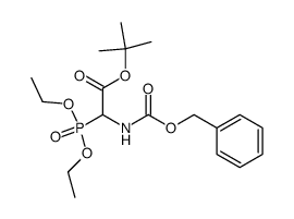 t-Butyl 2-(benzyloxycarbonylamino)-2-(diethoxyphosphinyl)-acetate结构式