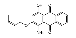 1-amino-2-but-2-enoxy-4-hydroxyanthracene-9,10-dione结构式