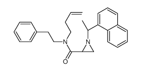 N-but-3-enyl-1-[(1R)-1-naphthalen-1-ylethyl]-N-(2-phenylethyl)aziridine-2-carboxamide结构式