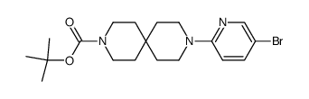 9-(5-bromo-pyridin-2-yl)-3,9-diaza-spiro[5.5]undecane-3-carboxylic acid tert-butyl ester结构式