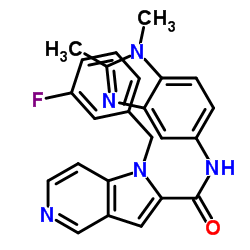 N-(1,2-dimethyl-1H-benzimidazol-5-yl)-1-[(3-fluorophenyl)methyl]-1H-pyrrolo[3,2-c]pyridine-2-carboxamide Structure