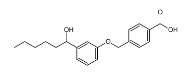 4-[[3-(1-Hydroxyhexyl)phenoxy]methyl]benzoic acid Structure