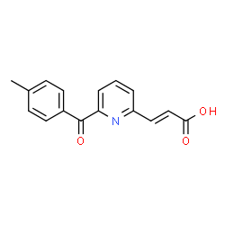 (E)-3-[6-(p-toluoyl)-2-pyridyl]acrylic acid structure