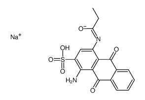 sodium 1-amino-9,10-dihydro-9,10-dioxo-4-[(1-oxopropyl)amino]anthracene-2-sulphonate structure