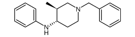 4-Piperidinamine, 3-methyl-N-phenyl-1-(phenylmethyl)-, (3R,4R)-rel- Structure