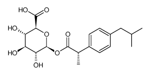 β-D-Glucopyranuronic acid, 1-[(αS)-α-methyl-4-(2-methylpropyl)benzeneacetate]结构式