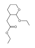 (2-ethoxy-tetrahydro-pyran-3-yl)-acetic acid ethyl ester Structure