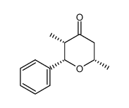 (2S,3S,6S)-2-phenyl-3,6-dimethyltetrahydropyran-4-one Structure