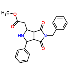 METHYL 2-(5-BENZYL-4,6-DIOXO-3-PHENYLOCTAHYDROPYRROLO[3,4-C]PYRROL-1-YL)ACETATE结构式