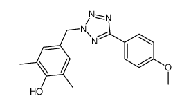 4-((5-(4-Methoxyphenyl)-2H-tetrazol-2-yl)methyl)-2,6-dimethylphenol structure