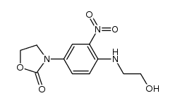 N-[4-(β-hydroxyethyl)amino-3-nitrophenyl]oxazolidone结构式