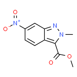 2H-Indazole-3-carboxylic acid, 2-methyl-6-nitro-, methyl ester Structure