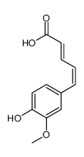 5-(4-hydroxy-3-methoxyphenyl)penta-2,4-dienoic acid结构式