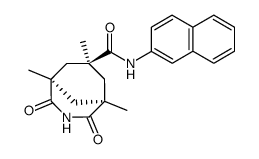 (1R,5S,7R)-1,5,7-Trimethyl-2,4-dioxo-3-aza-bicyclo[3.3.1]nonane-7-carboxylic acid naphthalen-2-ylamide Structure